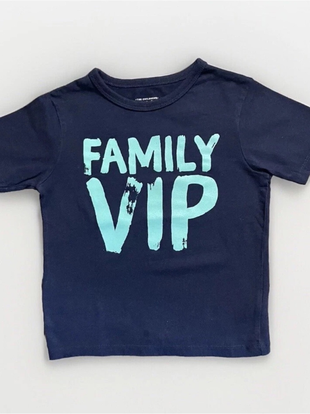 Toddler Boys The Children’s Place Graphic Tee  “FAMILY VIP” Size 3T Navy